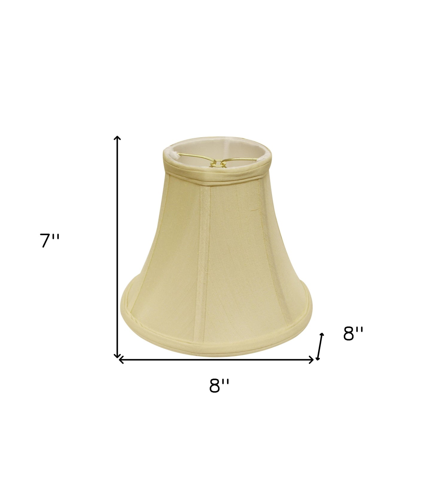 8" Antique White Premium Bell Monay Shantung Lampshade