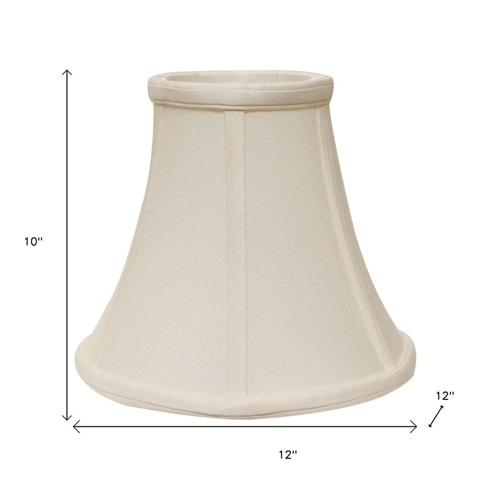 White Monay Shantung Silk Bell Lamp Shade
