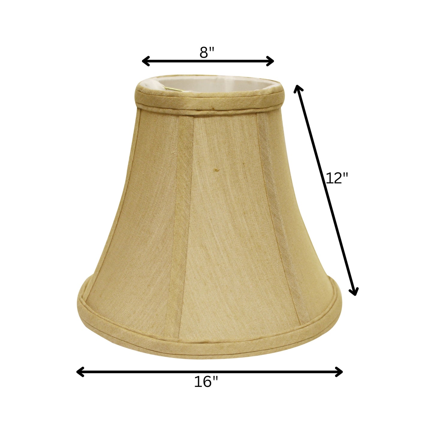 16" Pale Brown Premium Bell No Slub Lampshade