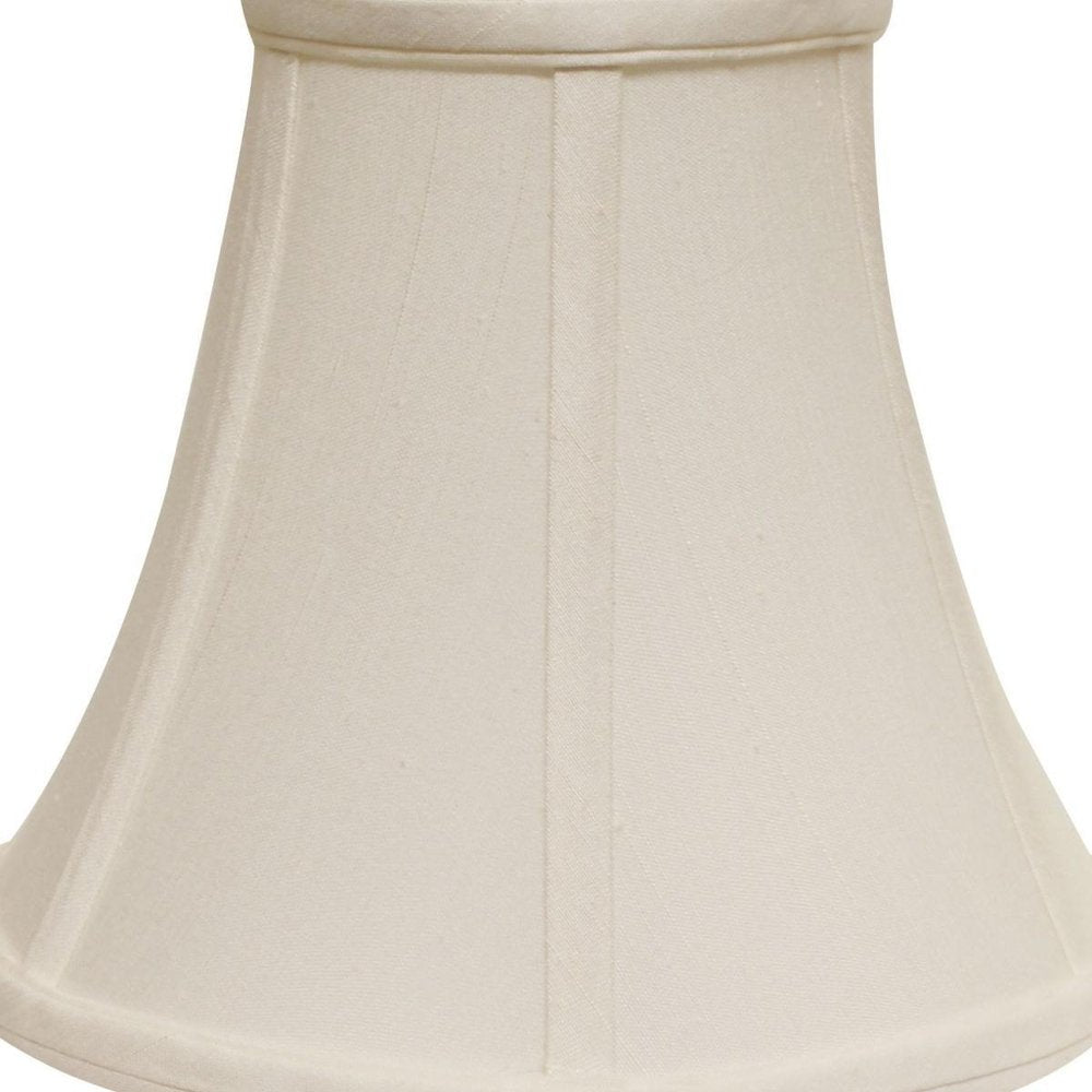White Monay Shantung Silk Bell Lamp Shade