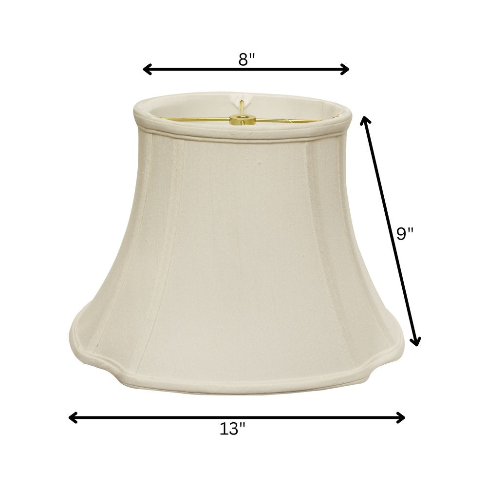 Cream Monay Shantung Silk Oval Lamp Shade