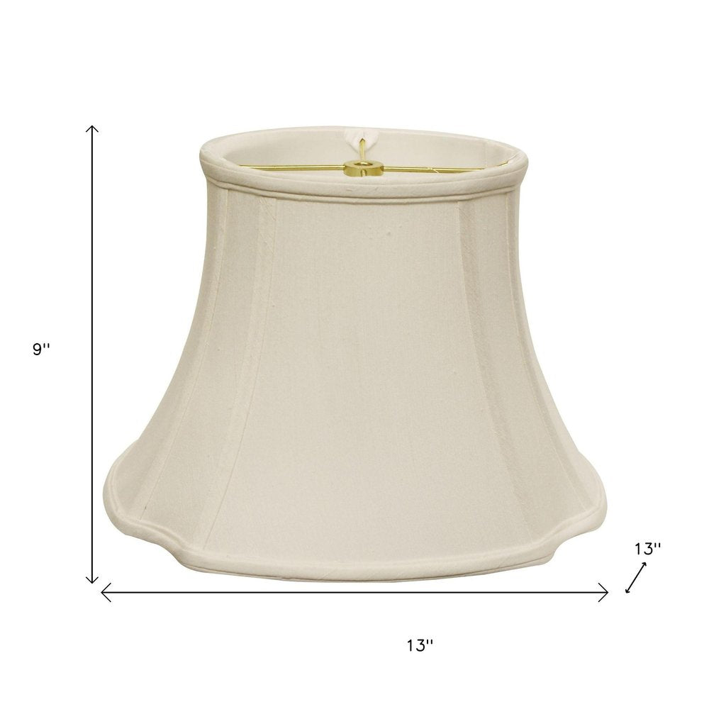Cream Monay Shantung Silk Oval Lamp Shade