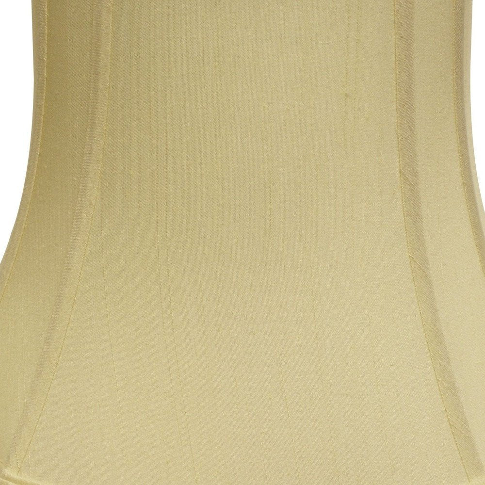 Antiqued White Monay Shantung Silk Oval Lamp Shade