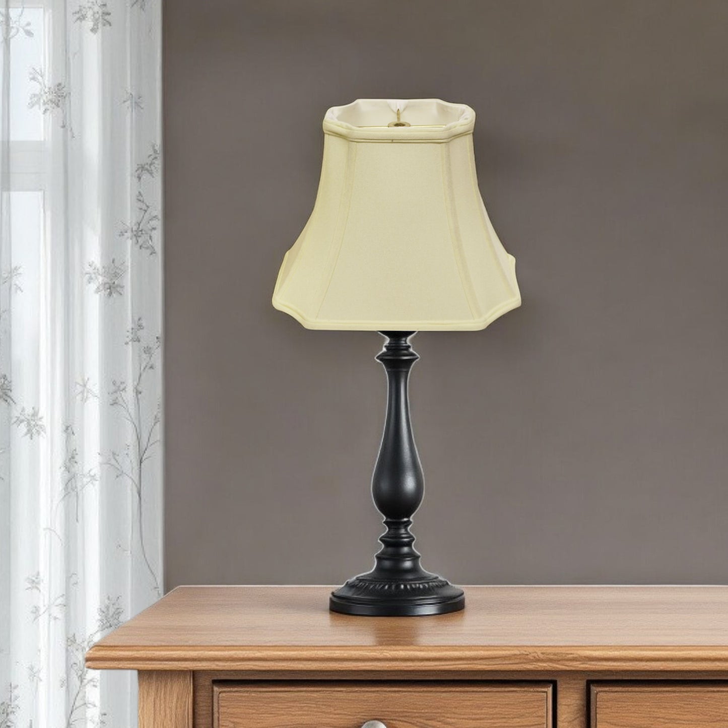 11" Ivory Inverted Rectangle Shantung Lampshade