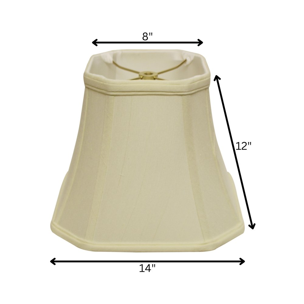 Ivory Monay Shantung Silk Square Lamp Shade