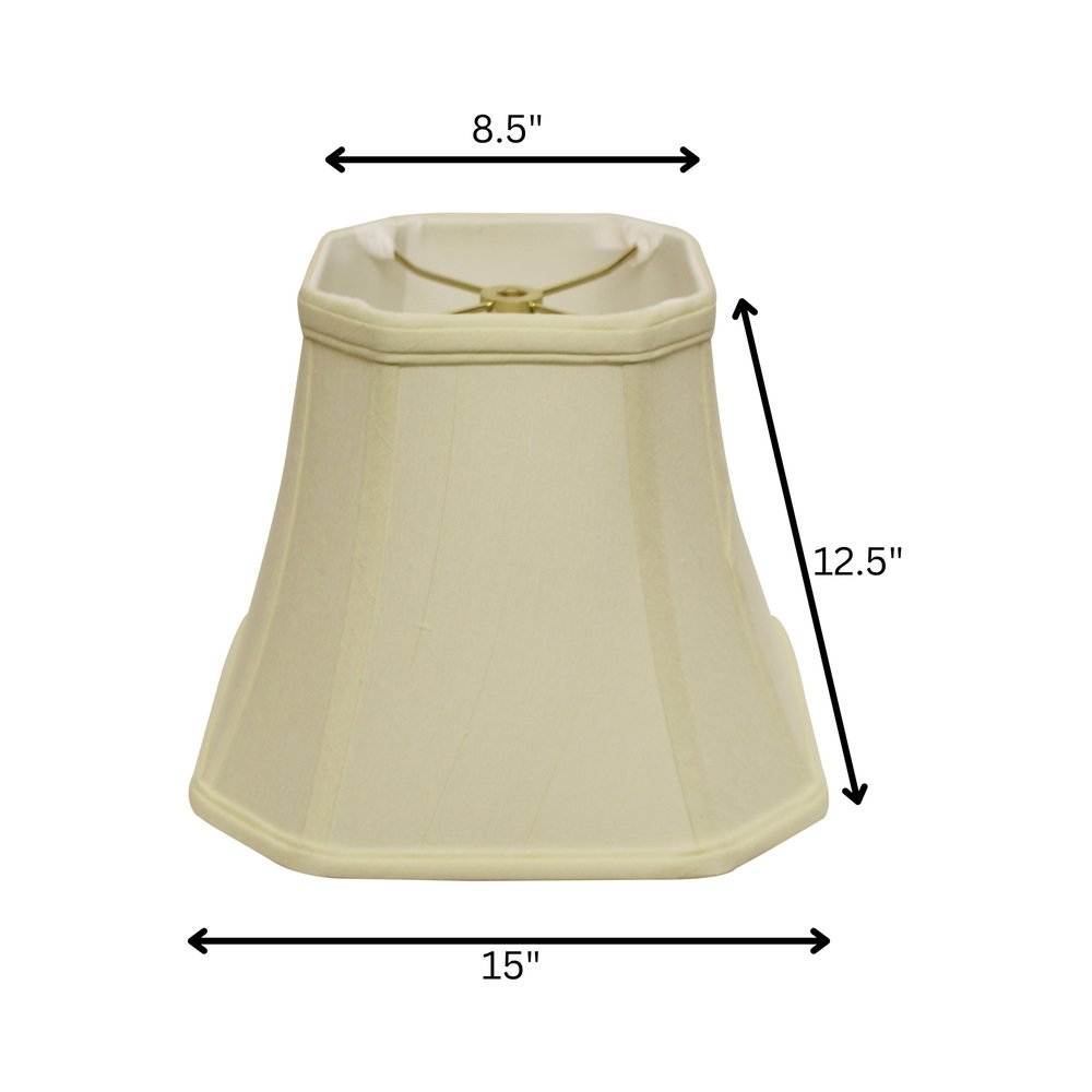 Ivory Monay Shantung Silk Square Lamp Shade