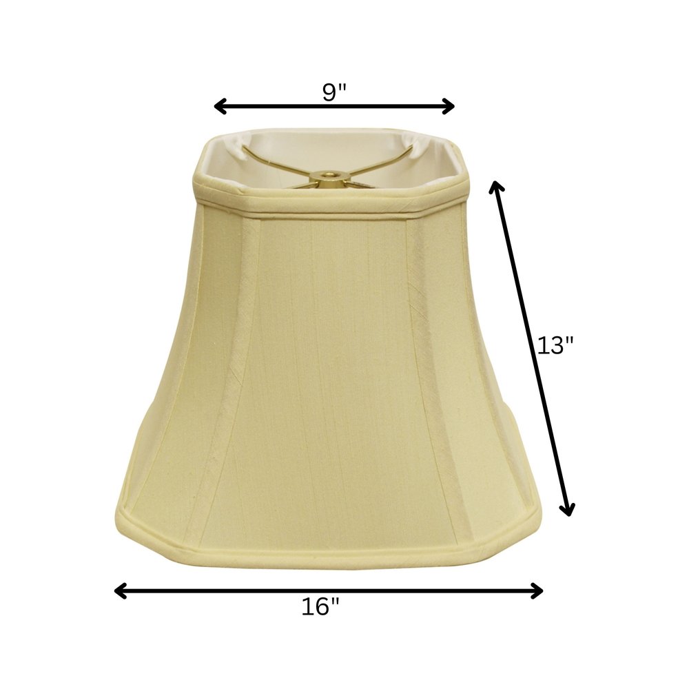 Antiqued White Monay Shantung Silk Square Lamp Shade