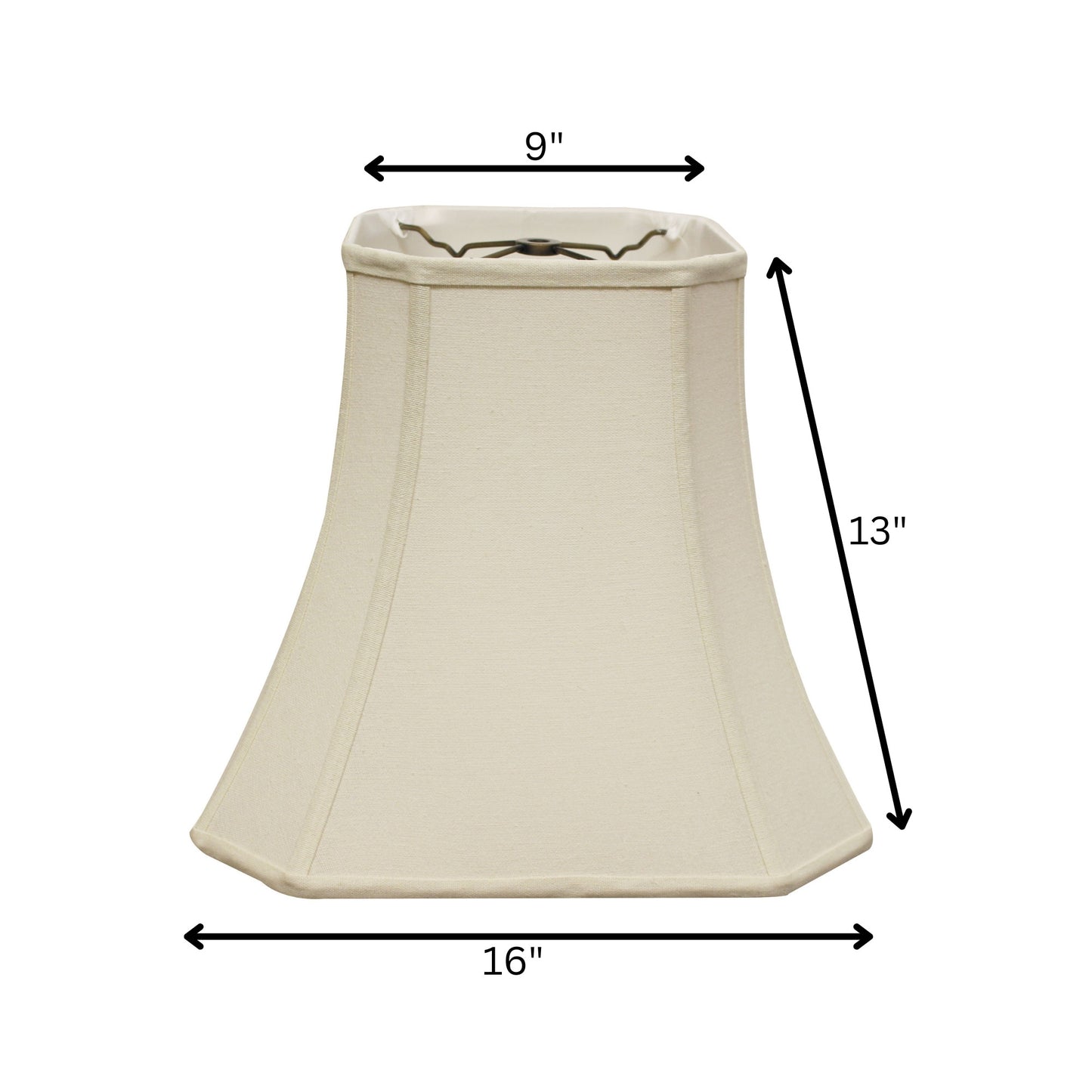16" Inherent Slanted Square Bell Linen Lampshade