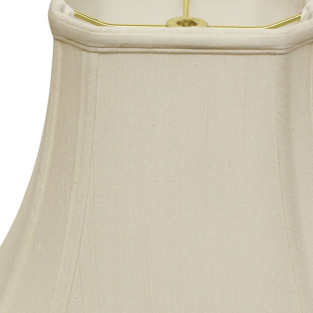 White Monay Shantung Silk Bell Lamp Shade