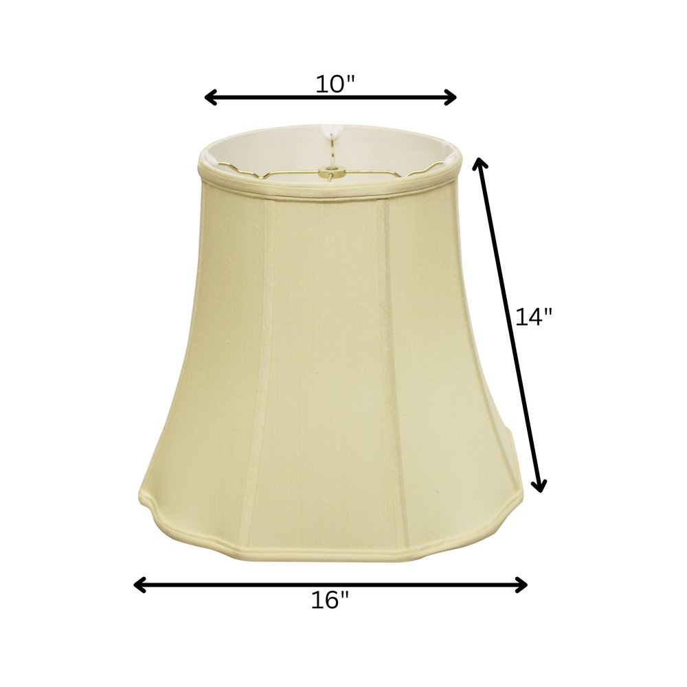 Antiqued White Monay Shantung Silk Bell Lamp Shade