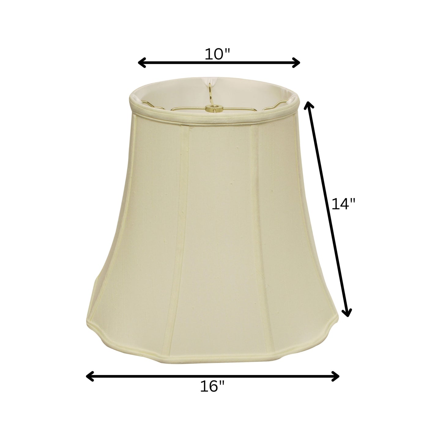 16" Ivory Premium Octagon Monay Shantung Lampshade
