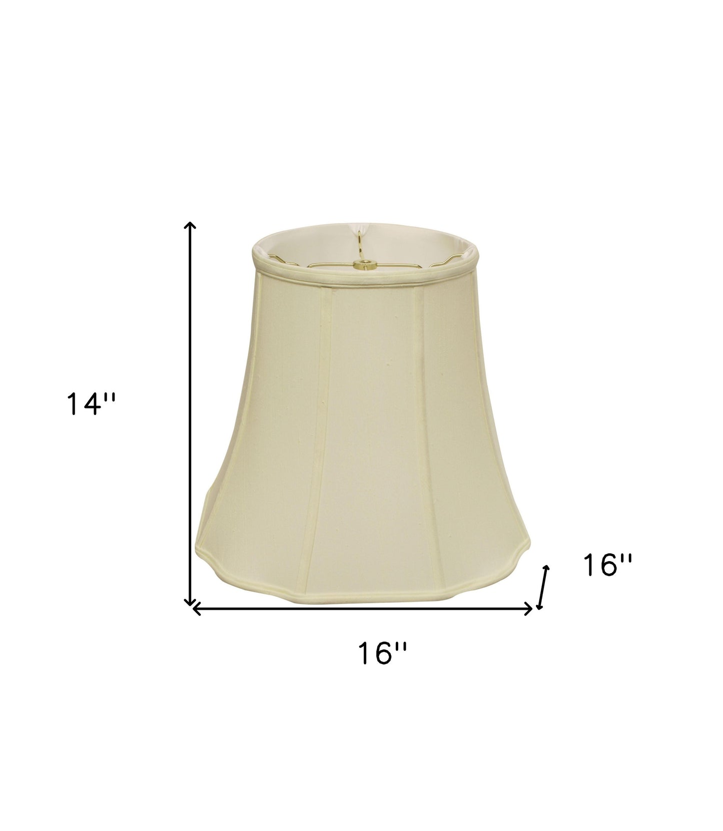16" Ivory Premium Octagon Monay Shantung Lampshade