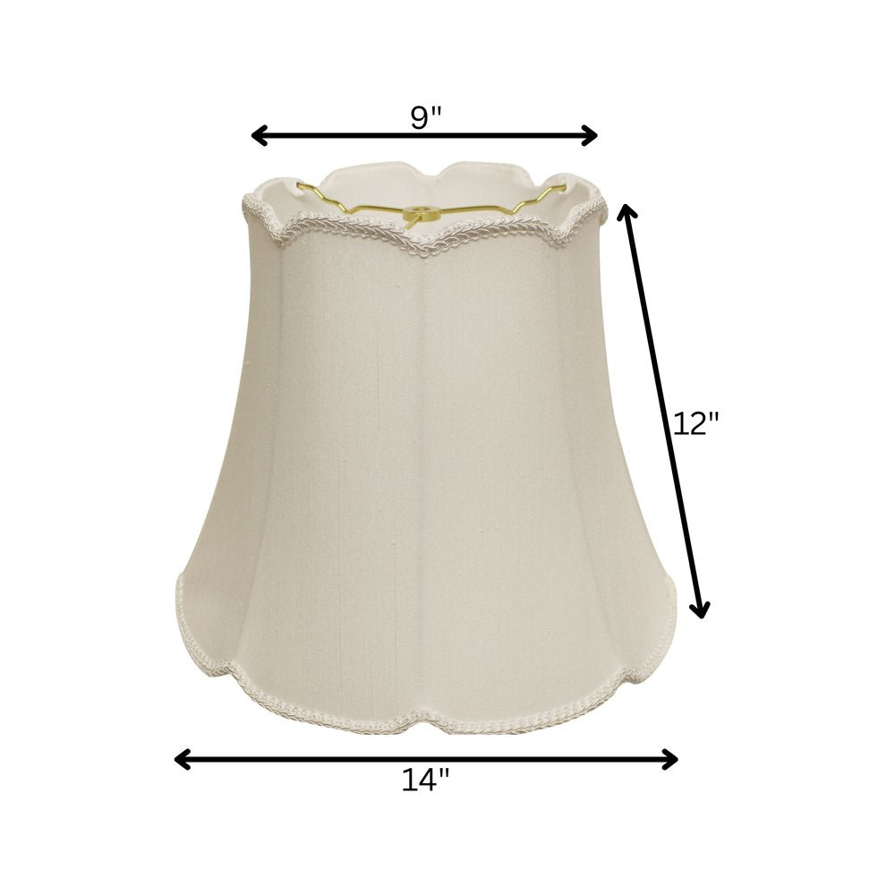White Monay Shantung Silk Empire Lamp Shade