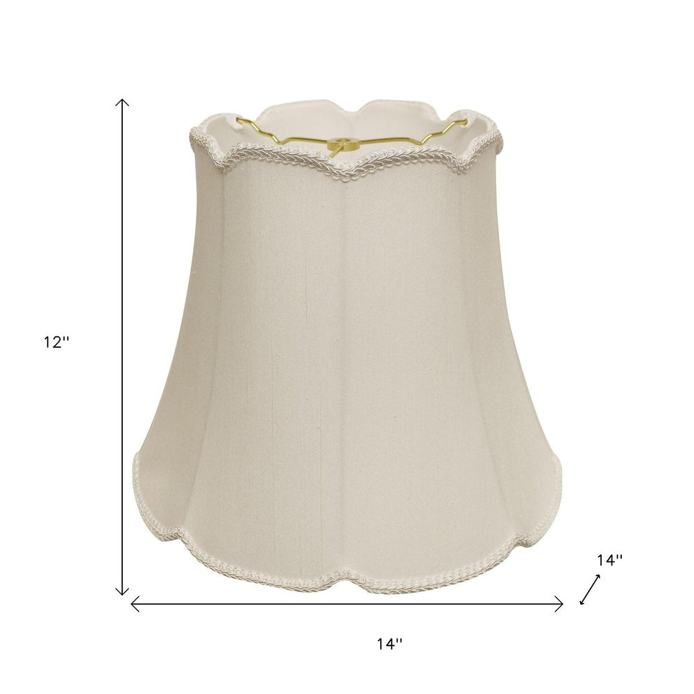 White Monay Shantung Silk Empire Lamp Shade