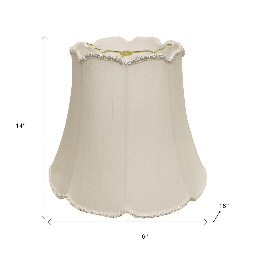 White Monay Shantung Silk Empire Lamp Shade