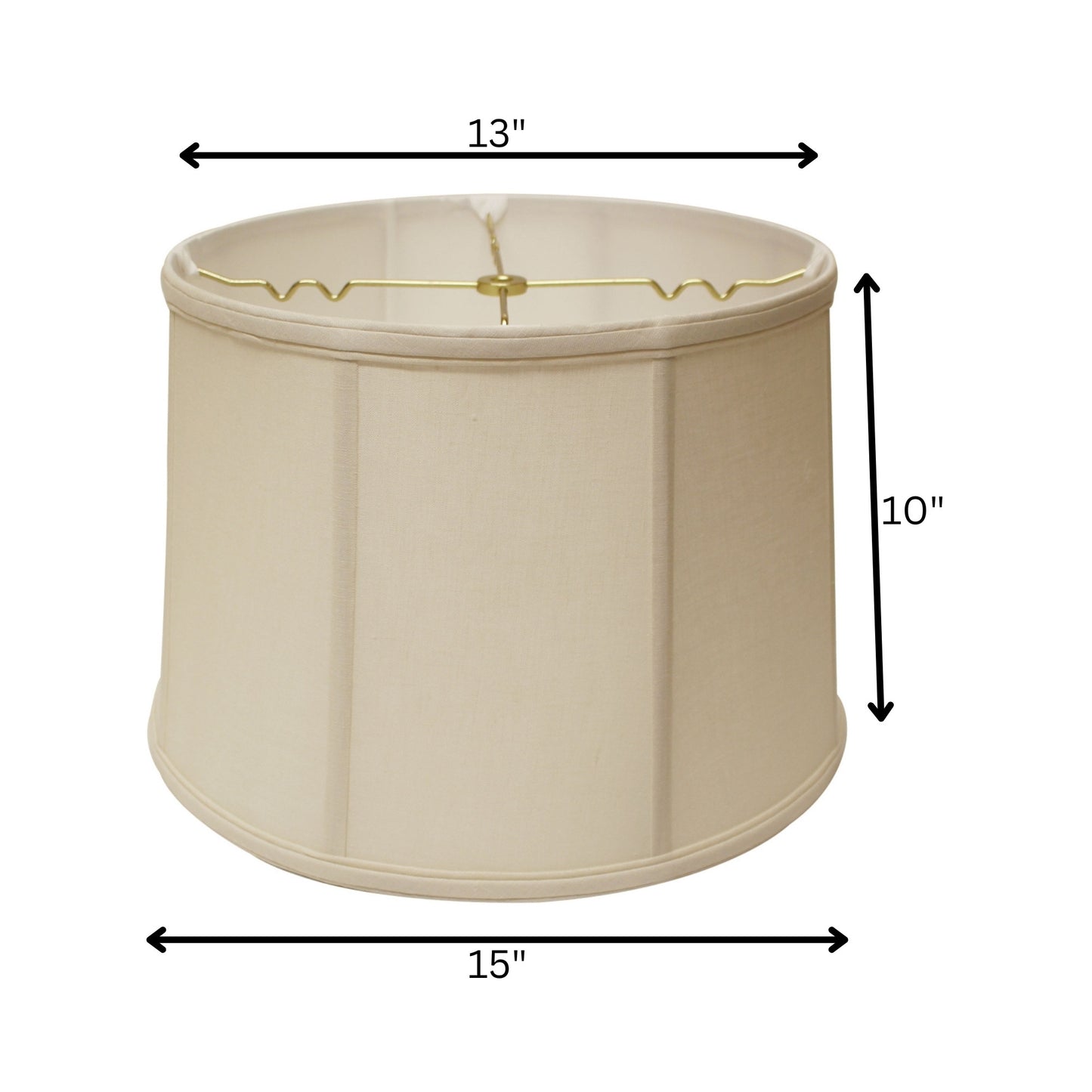 15" Off White Throwback Drum Linen Lampshade
