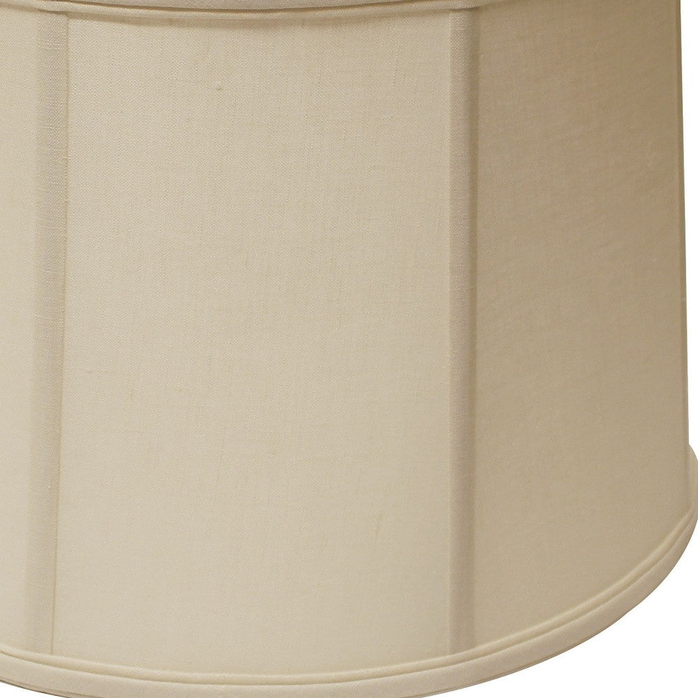 15" Off White Throwback Drum Linen Lampshade