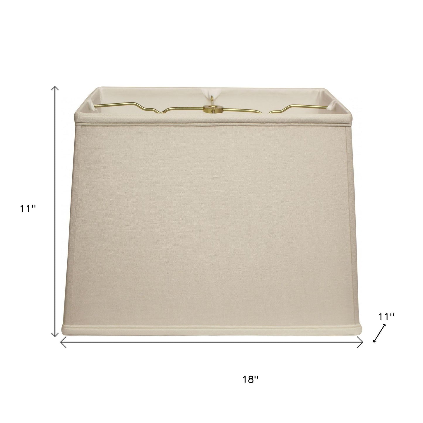 18" Off White Throwback Rectangle Linen Lampshade
