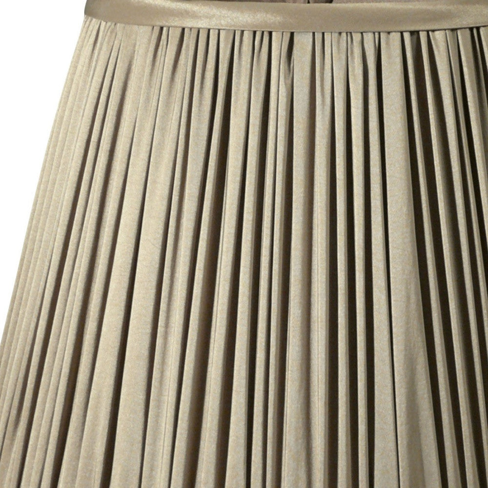 11" Ash Slanted Pleated Tafetta Lampshade
