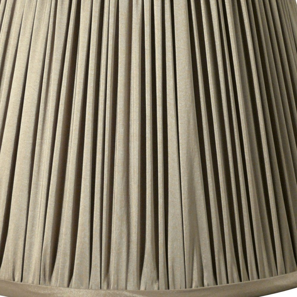 Ash Gray Taffeta Pleated Empire Lamp Shade