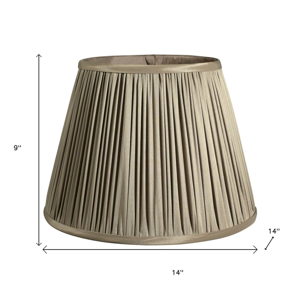 Ash Gray Taffeta Pleated Empire Lamp Shade
