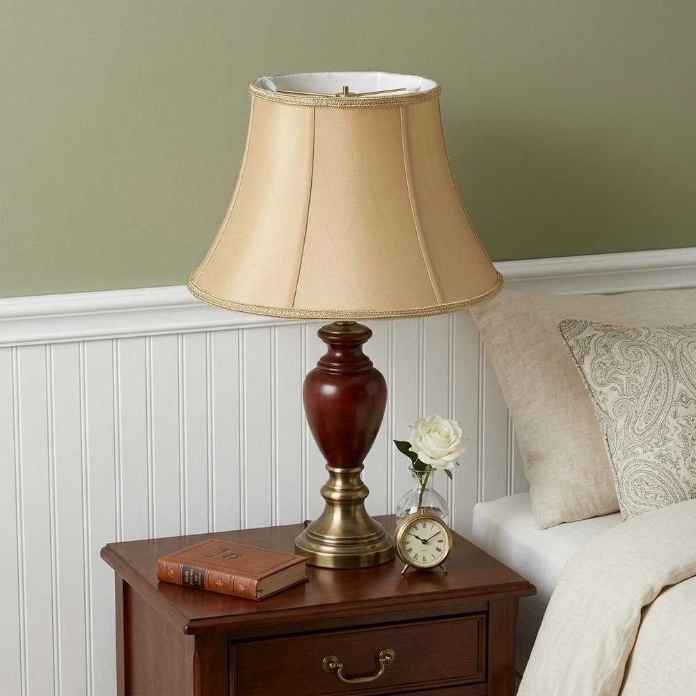 Gold Shantung Silk Oval Lamp Shade
