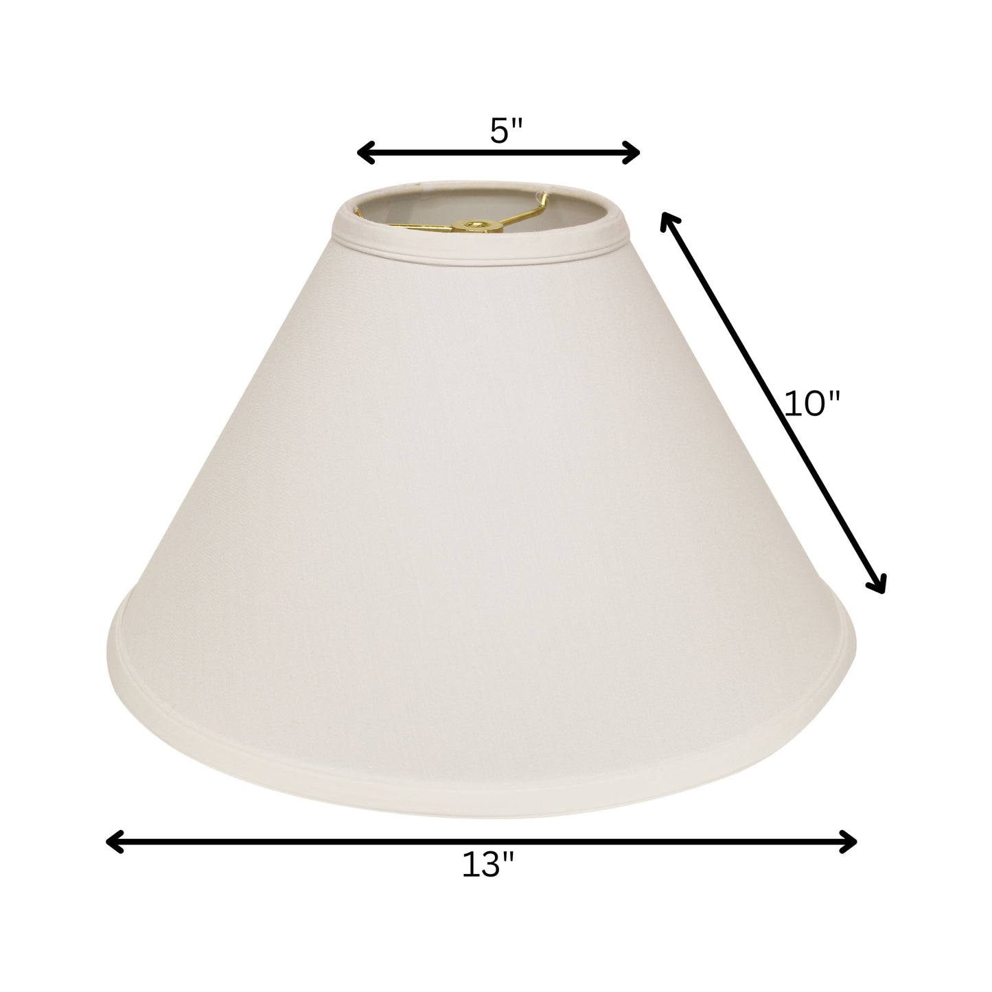 13" White Deep Cone No Slub Lampshade