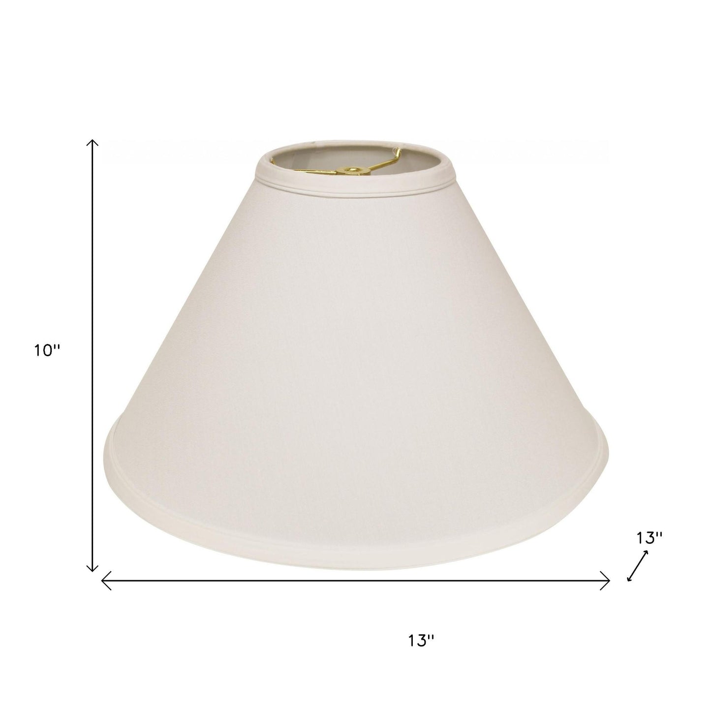 13" White Deep Cone No Slub Lampshade