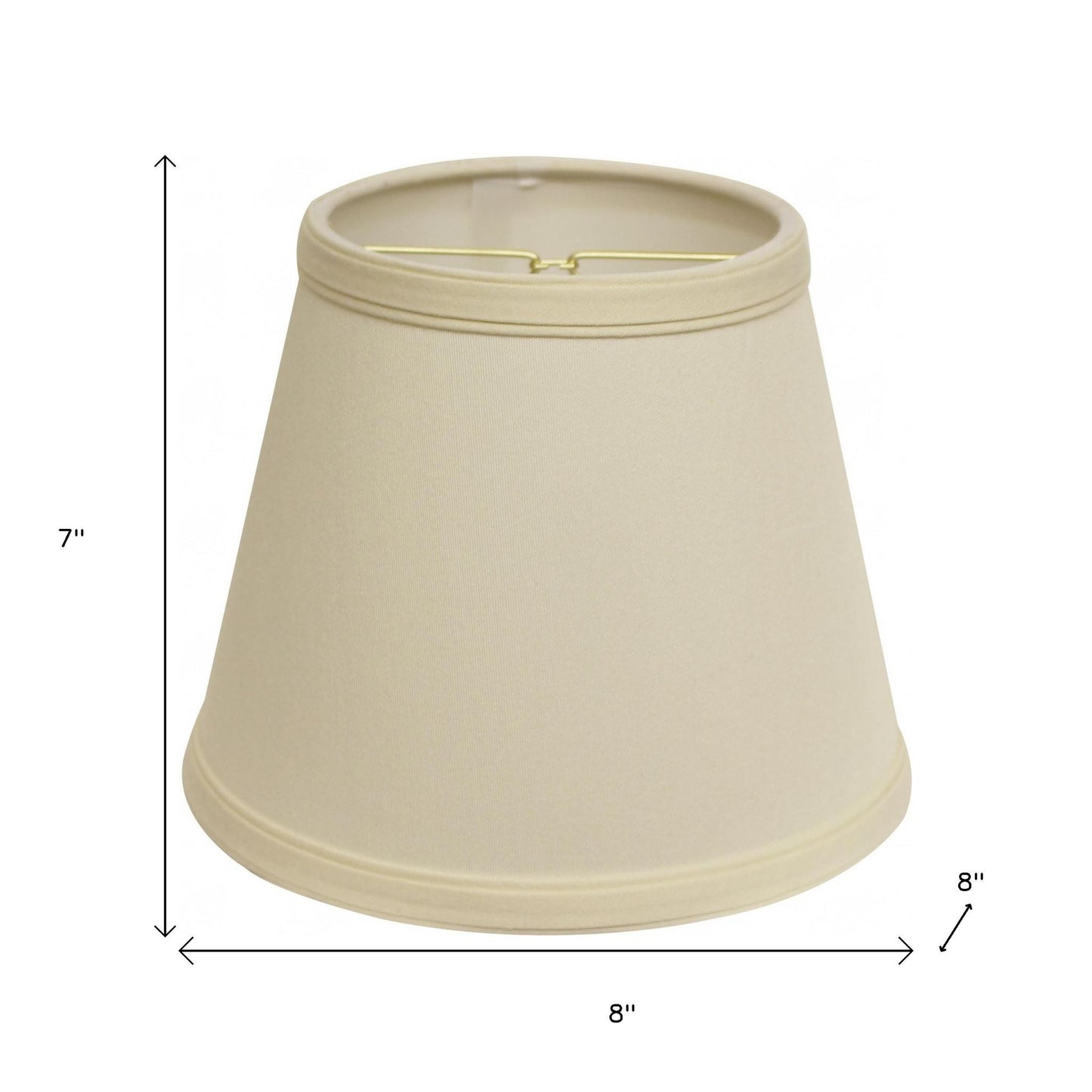 8" Ivory Empire Hardback Slanted No Slub Lampshade