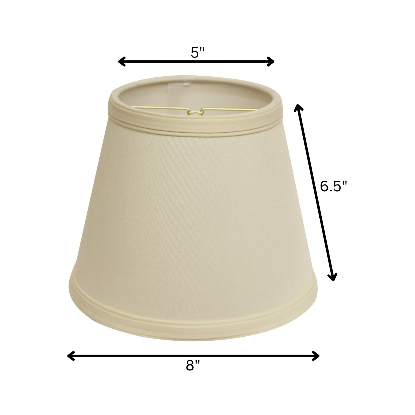 8" Ivory Empire Hardback Slanted No Slub Lampshade