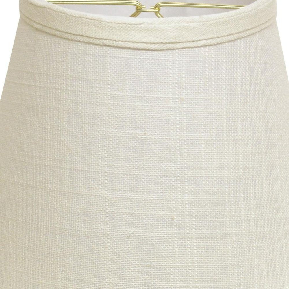 White Linen Empire Lamp Shade