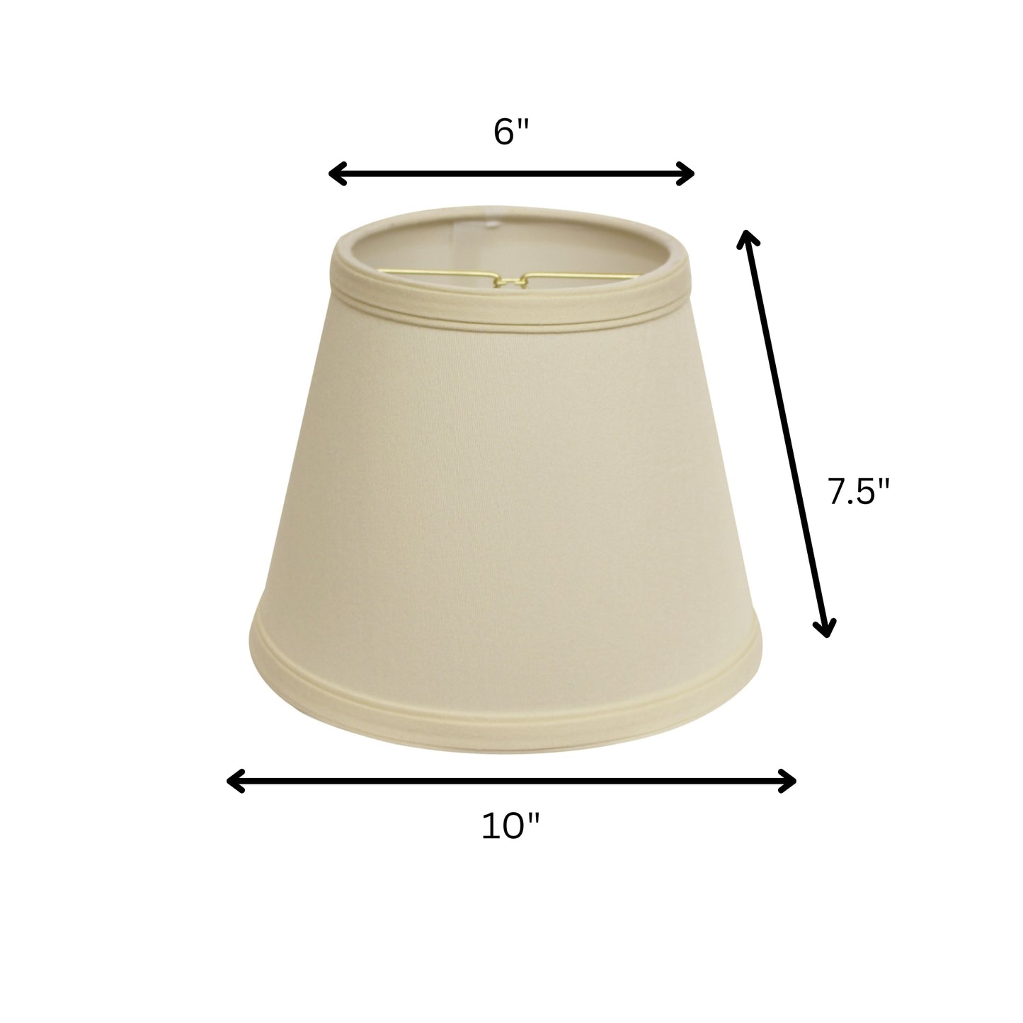 10" Ivory Empire Hardback Slanted No Slub Lampshade