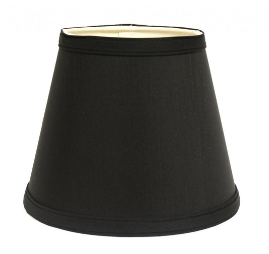 Black Shantung Silk Empire Lamp Shade