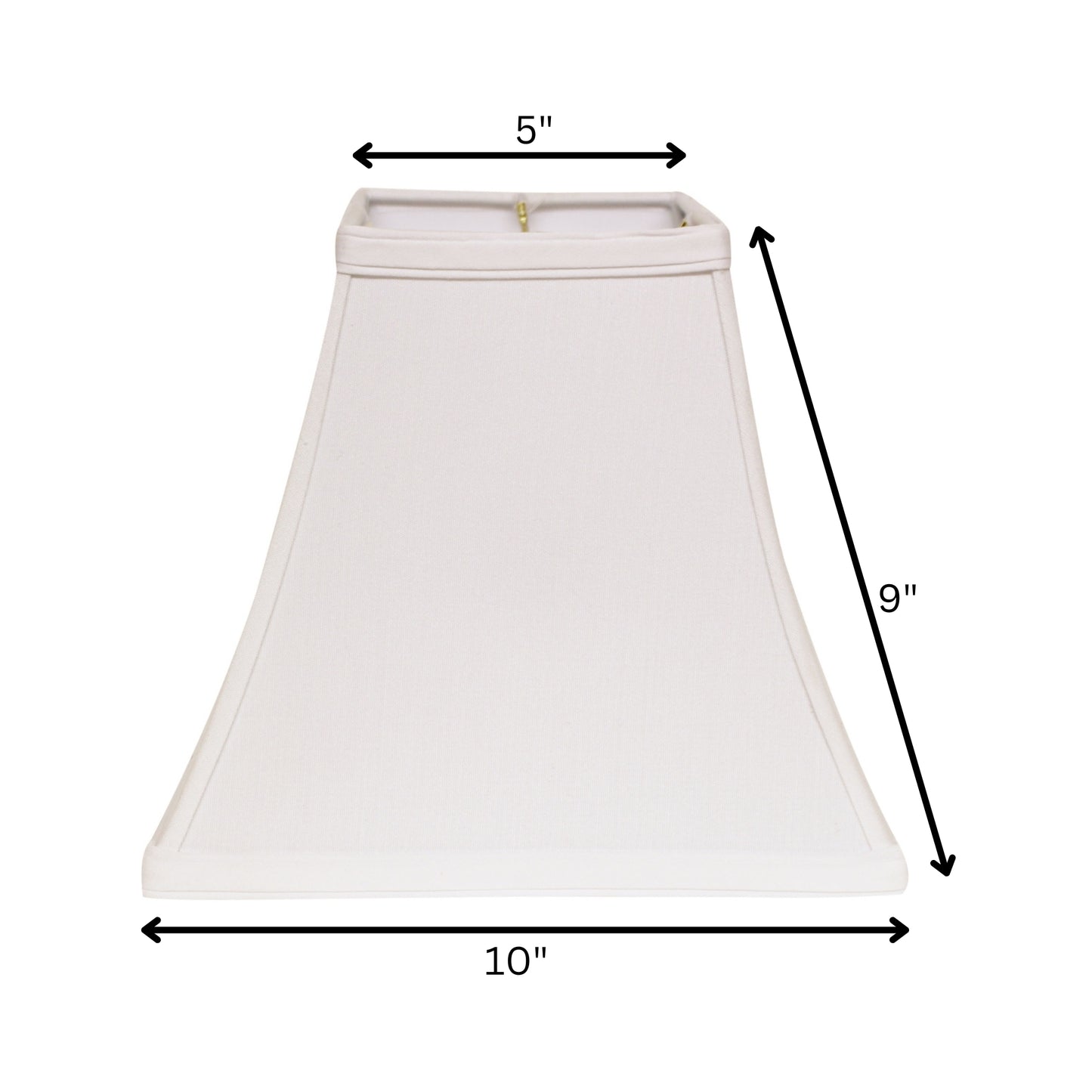 10" White Square Bell No Slub Lampshade