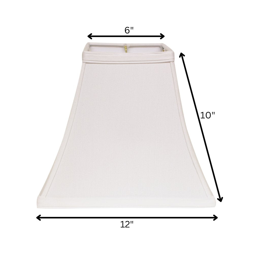 White No Slub Innsbruck Square Lamp Shade