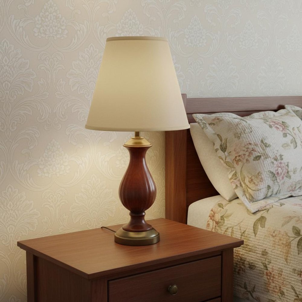 Beige Paper Empire Lamp Shade