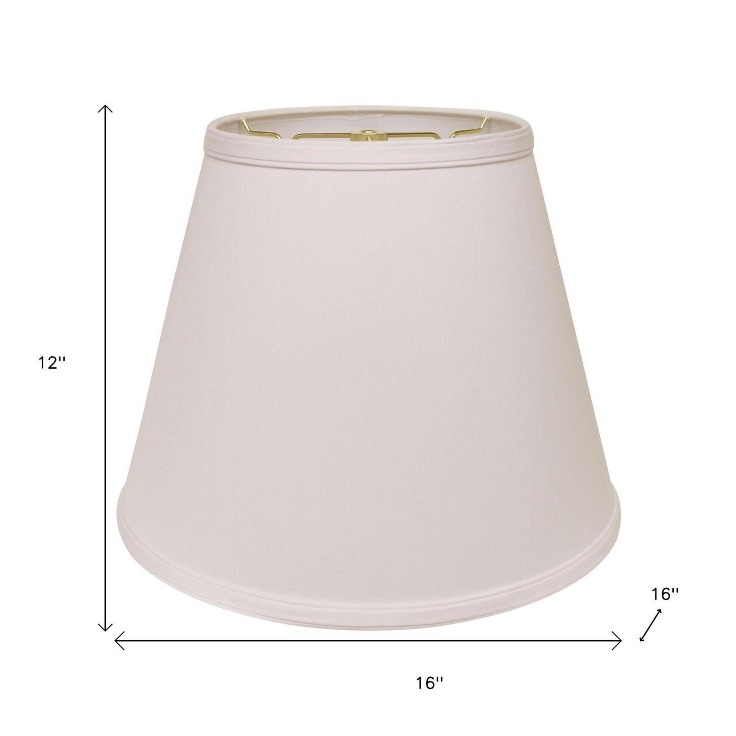 16" White Empire Deep Slanted No Slub Lampshade