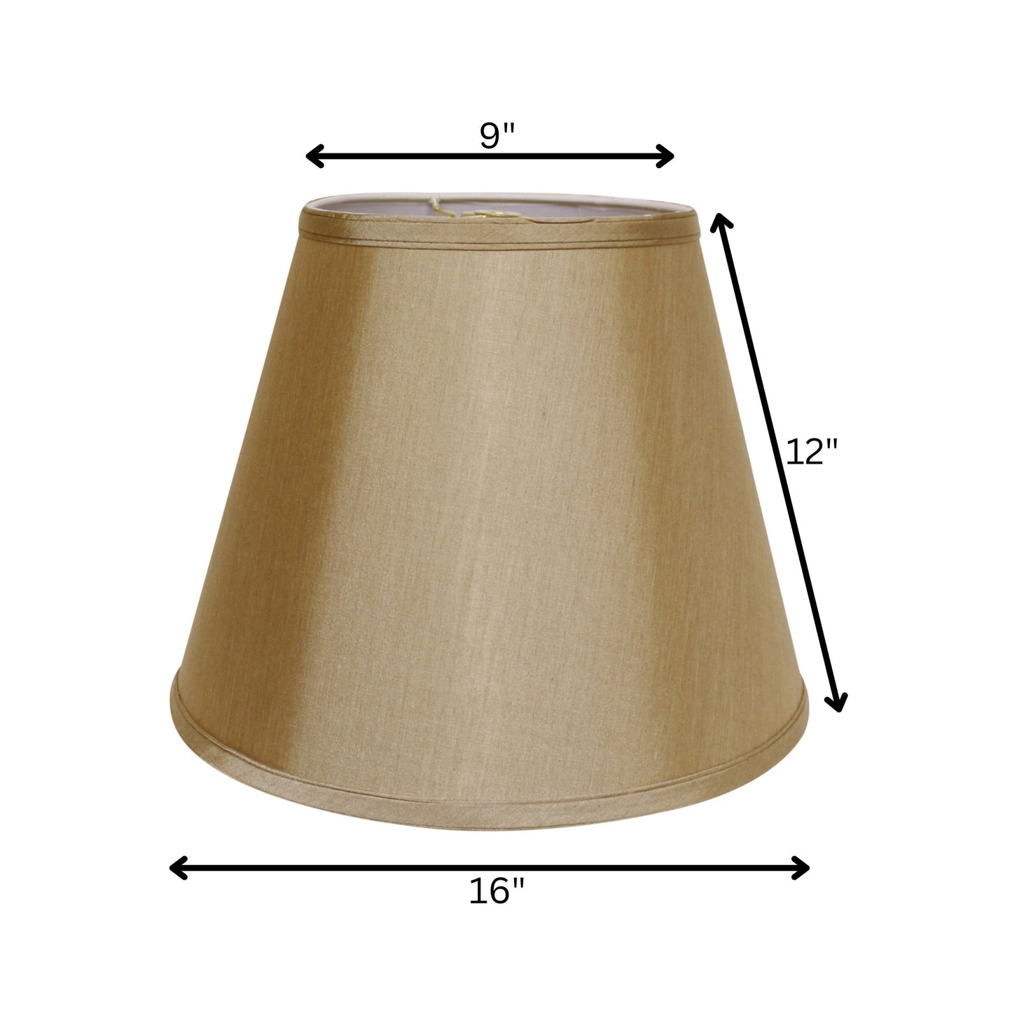 16" Pale Brown Empire Deep Slanted No Slub Lampshade