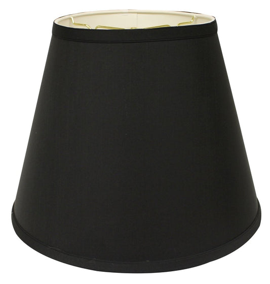 Black Shantung Silk Empire Lamp Shade