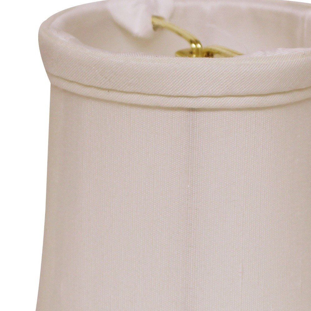 White Tissue Shantung Drum Lamp Shade