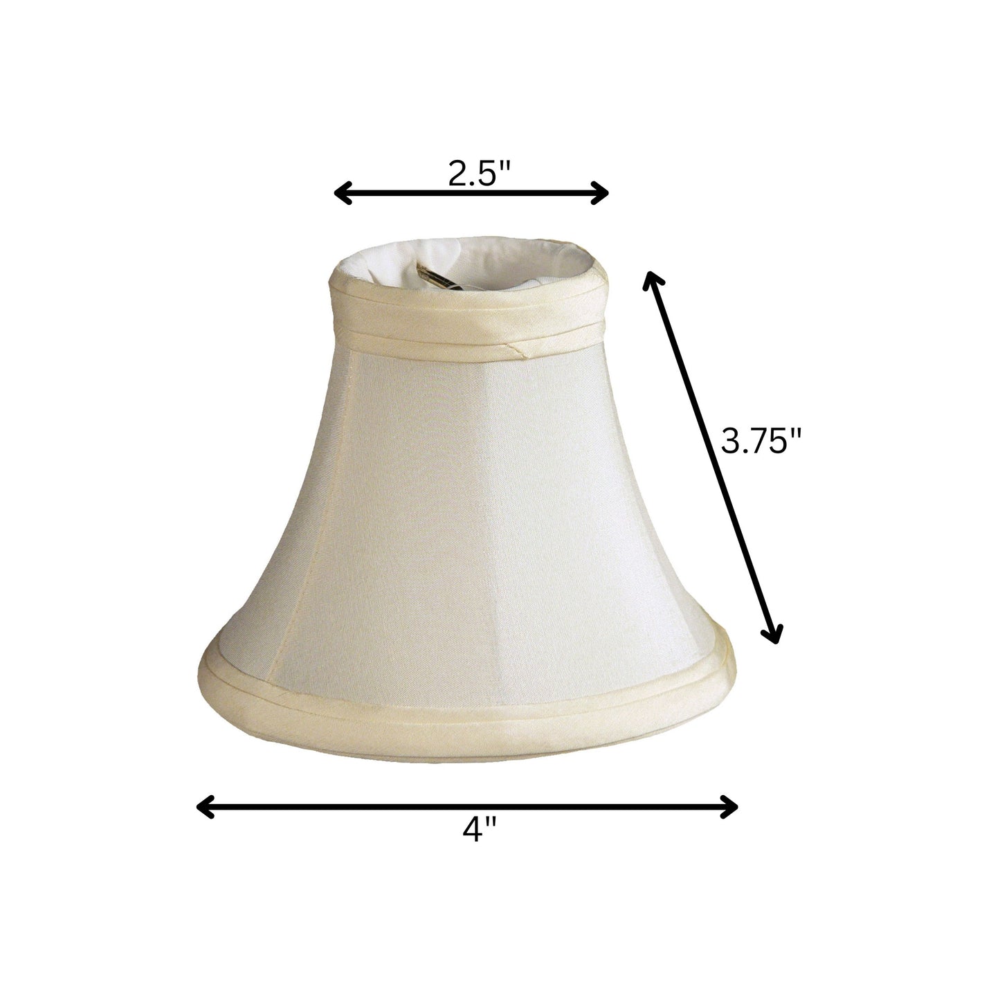4" Slate Grey Premium Silk Set of 6 Chandelier Shantung Lampshades