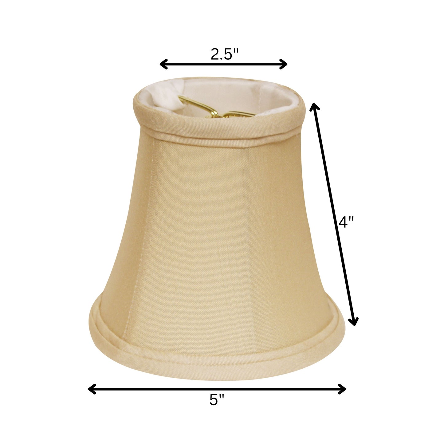 5" Inherent Set of 6 Slanted Chandelier Pongee Silk Lampshades