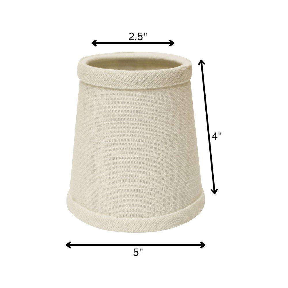 Off White Linen Empire Lamp Shade