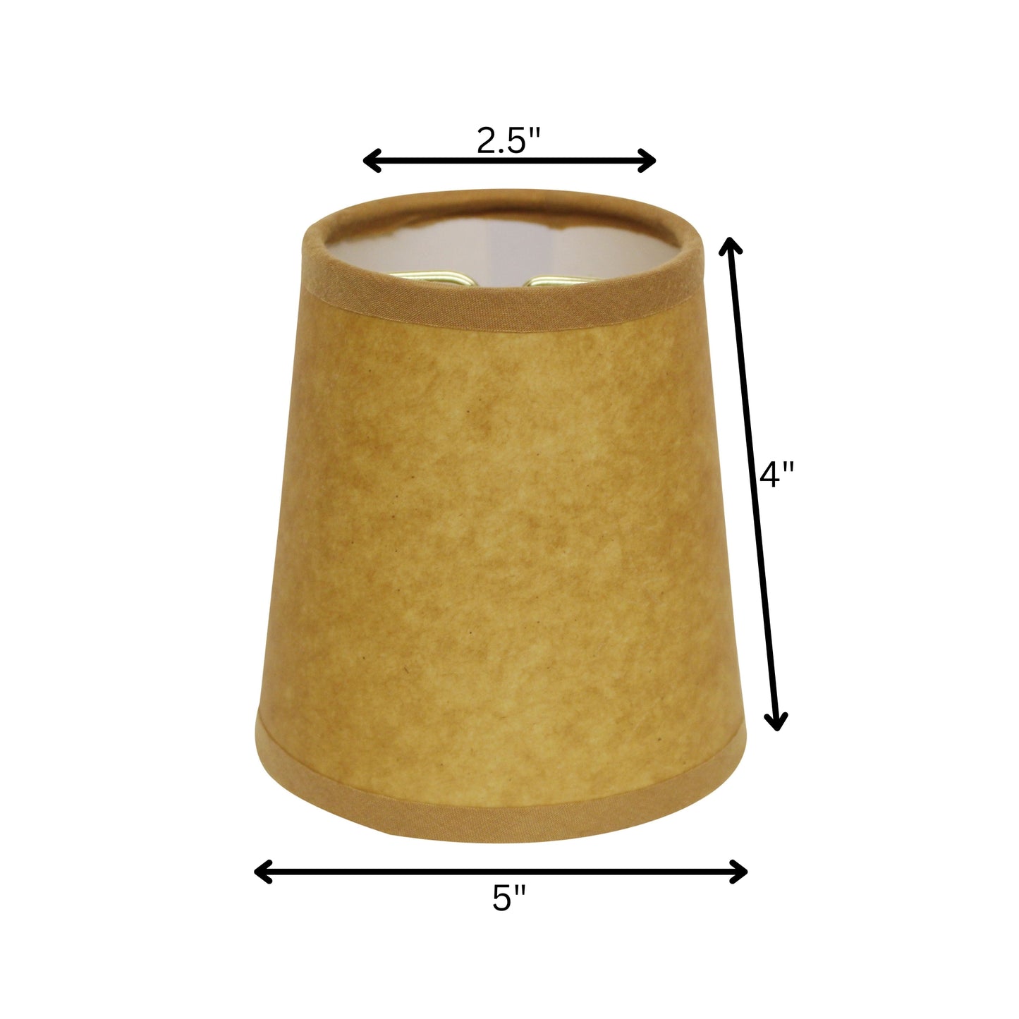 5" Canvas Set of 6 Chandelier Kraft Paper Lampshades
