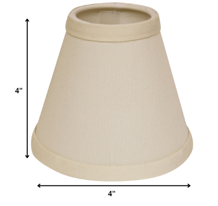 Ivory No Slub Innsbruck Empire Lamp shade 4"W Bottom
