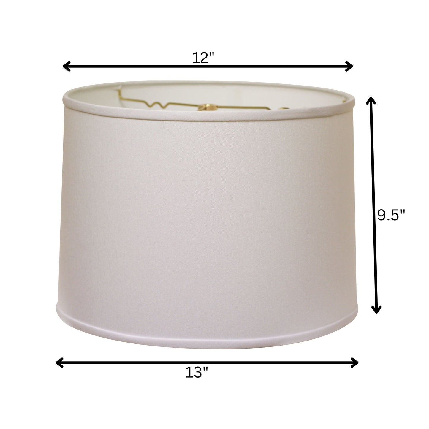 13" White Throwback Drum No Slub Lampshade