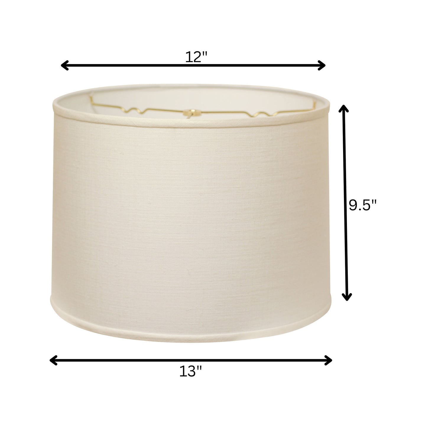 13" Dark Wheat Throwback Drum Linen Lampshade
