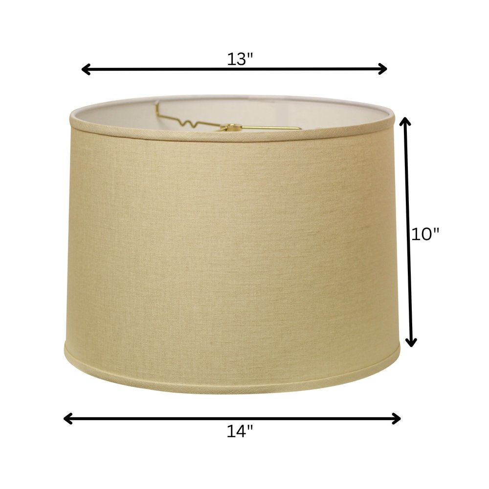 White Linen Drum Lamp Shade