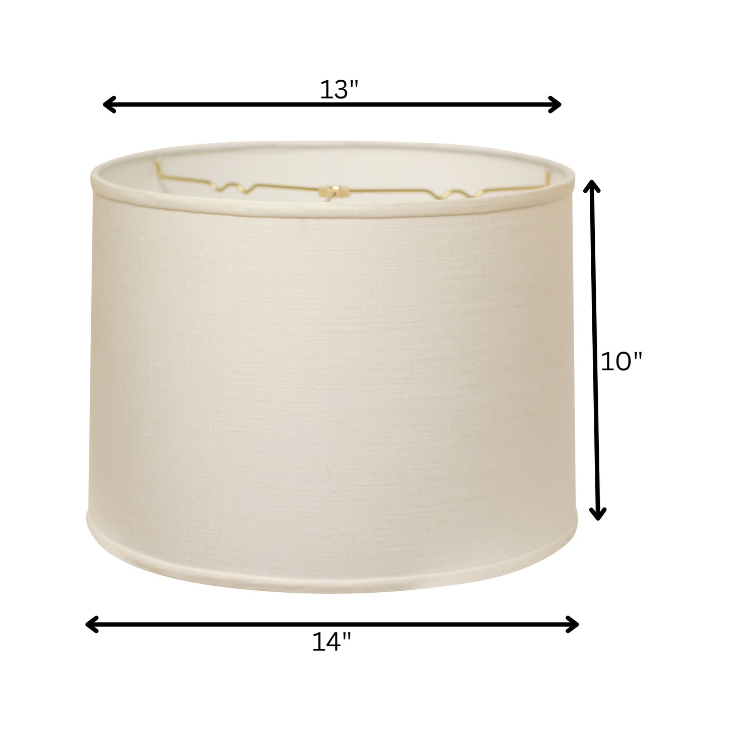 14" Parchment Biege Throwback Drum Linen Lampshade