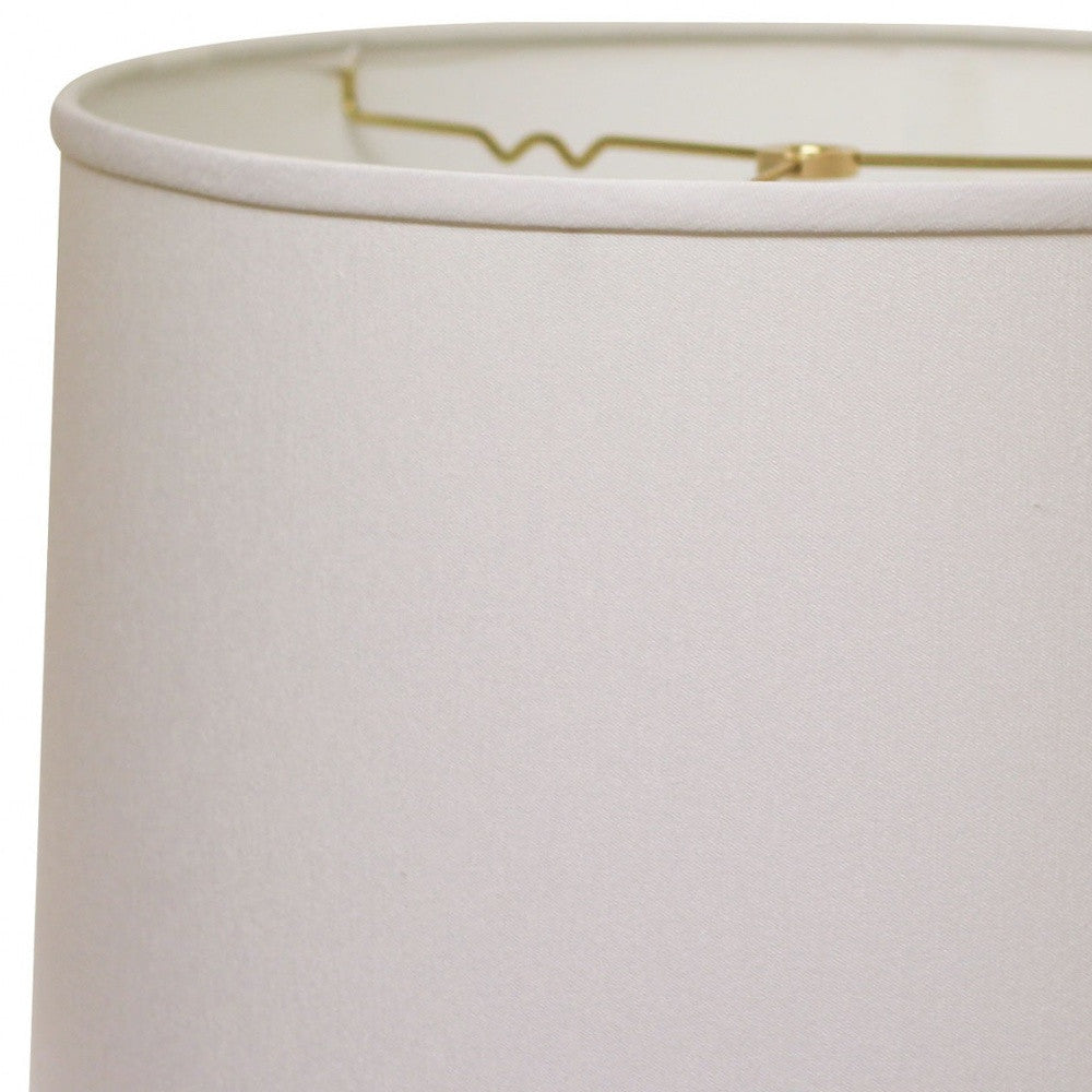 15" White Throwback Drum No Slub Lampshade
